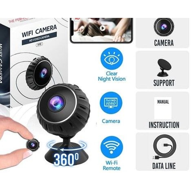 Wireless Mini Hidden Spy Nanny Camera WiFi HD DVR Motion Detection Night Vision Home Security 1