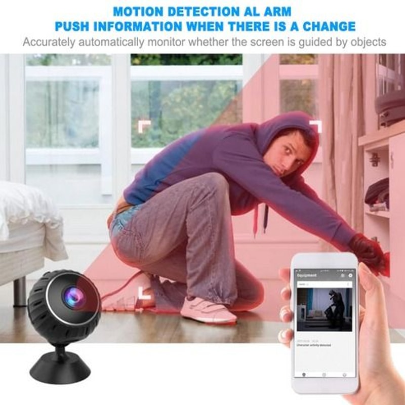 Wireless Mini Hidden Spy Nanny Camera WiFi HD DVR Motion Detection Night Vision Home Security 12