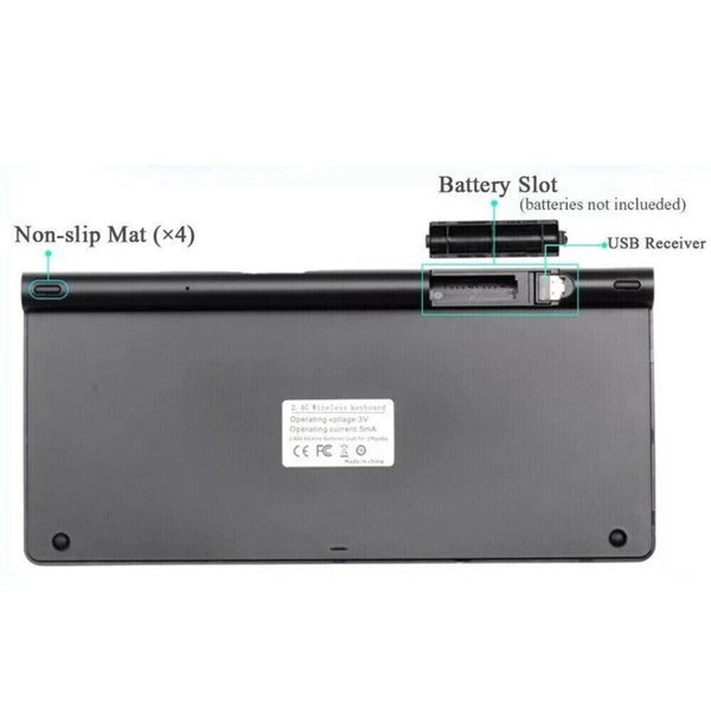 Mini Wireless Keyboard And Mouse Set Waterproof For Mac Apple PC Computer UltraSlim Easy Connectivi 10