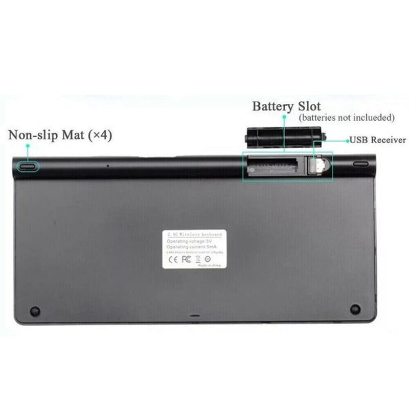 Mini Wireless Keyboard And Mouse Set Waterproof For Mac Apple PC Computer UltraSlim Easy Connectivi 10