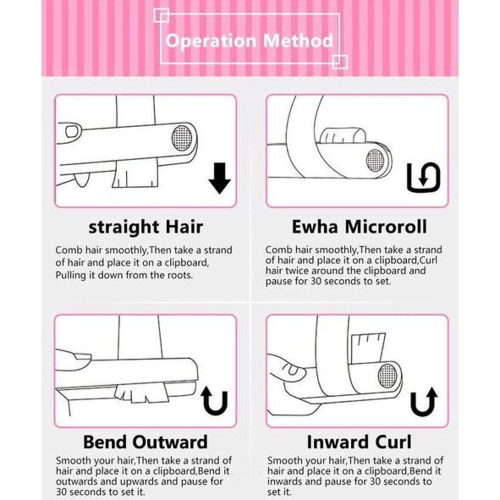 Professional Hair Iron Mini Ceramic Hair Straightener And Curler Portable 2in1 Hair Styling Tool Fo