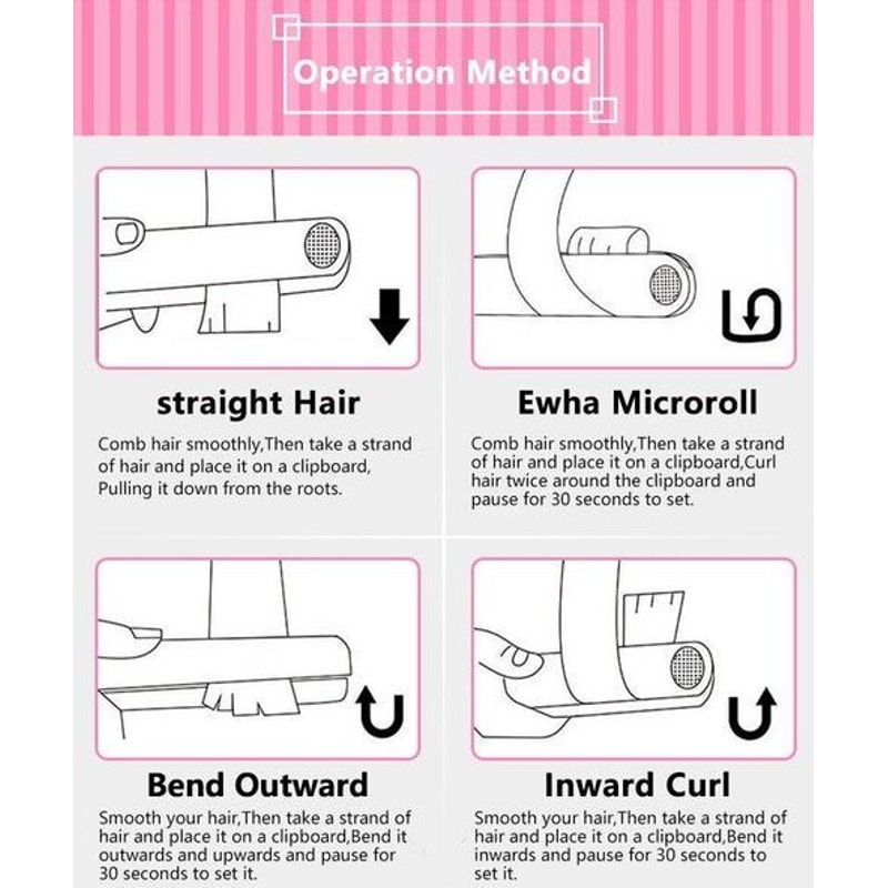 Professional Hair Iron Mini Ceramic Hair Straightener And Curler Portable 2in1 Hair Styling Tool Fo