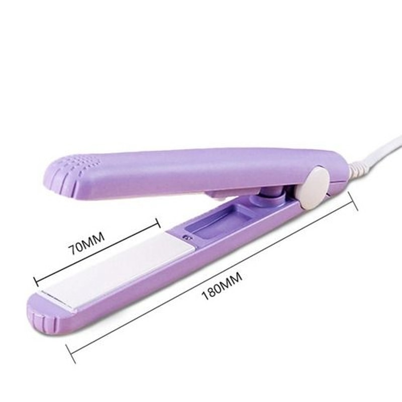 Professional Hair Iron Mini Ceramic Hair Straightener And Curler Portable 2in1 Hair Styling Tool Fo