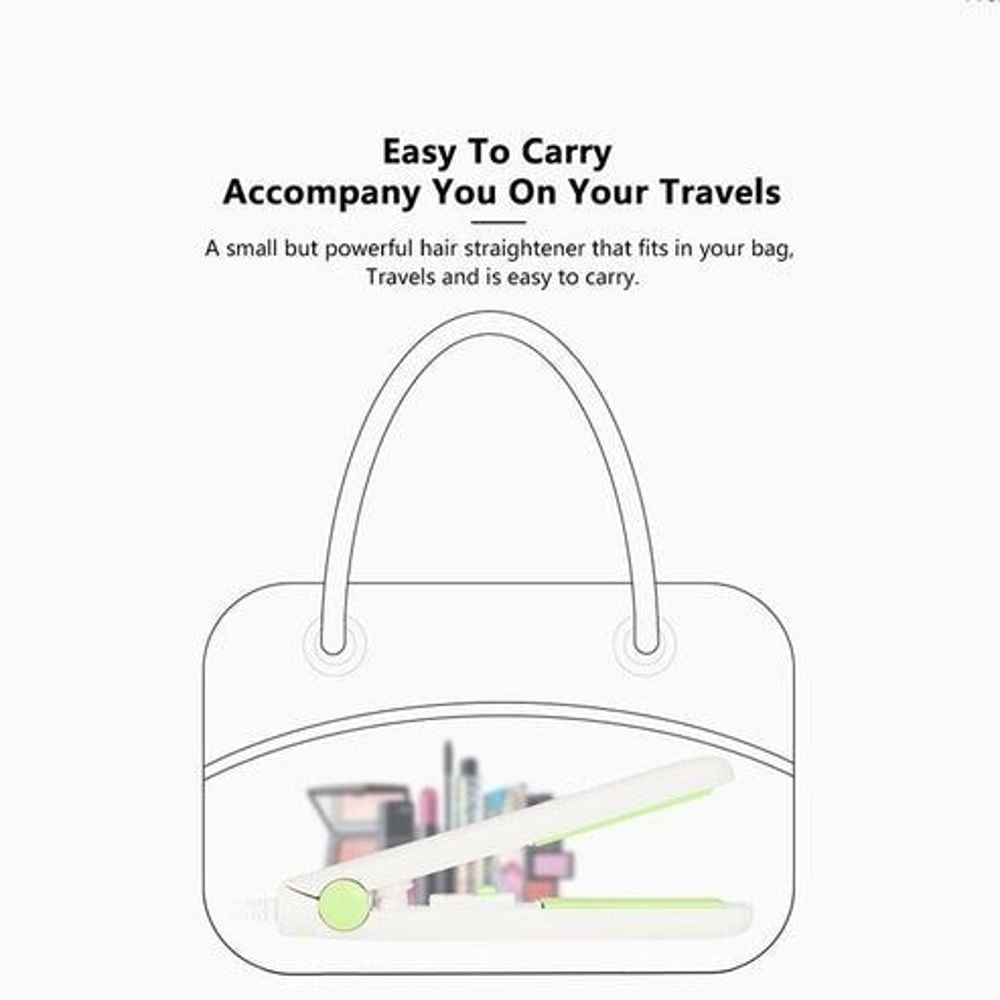 Professional Hair Iron Mini Ceramic Hair Straightener And Curler Portable 2in1 Hair Styling Tool Fo