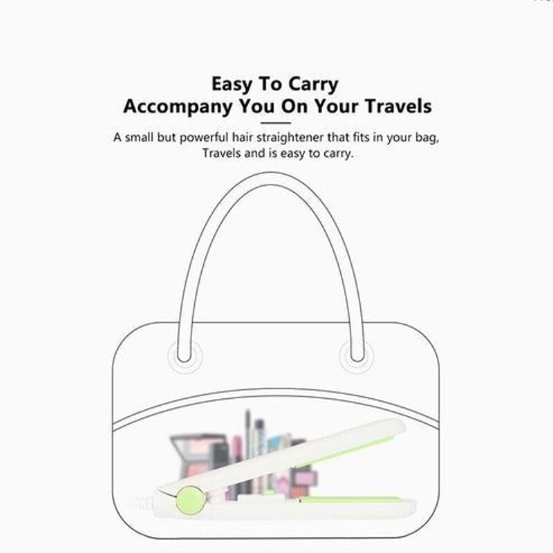 Professional Hair Iron Mini Ceramic Hair Straightener And Curler Portable 2in1 Hair Styling Tool Fo