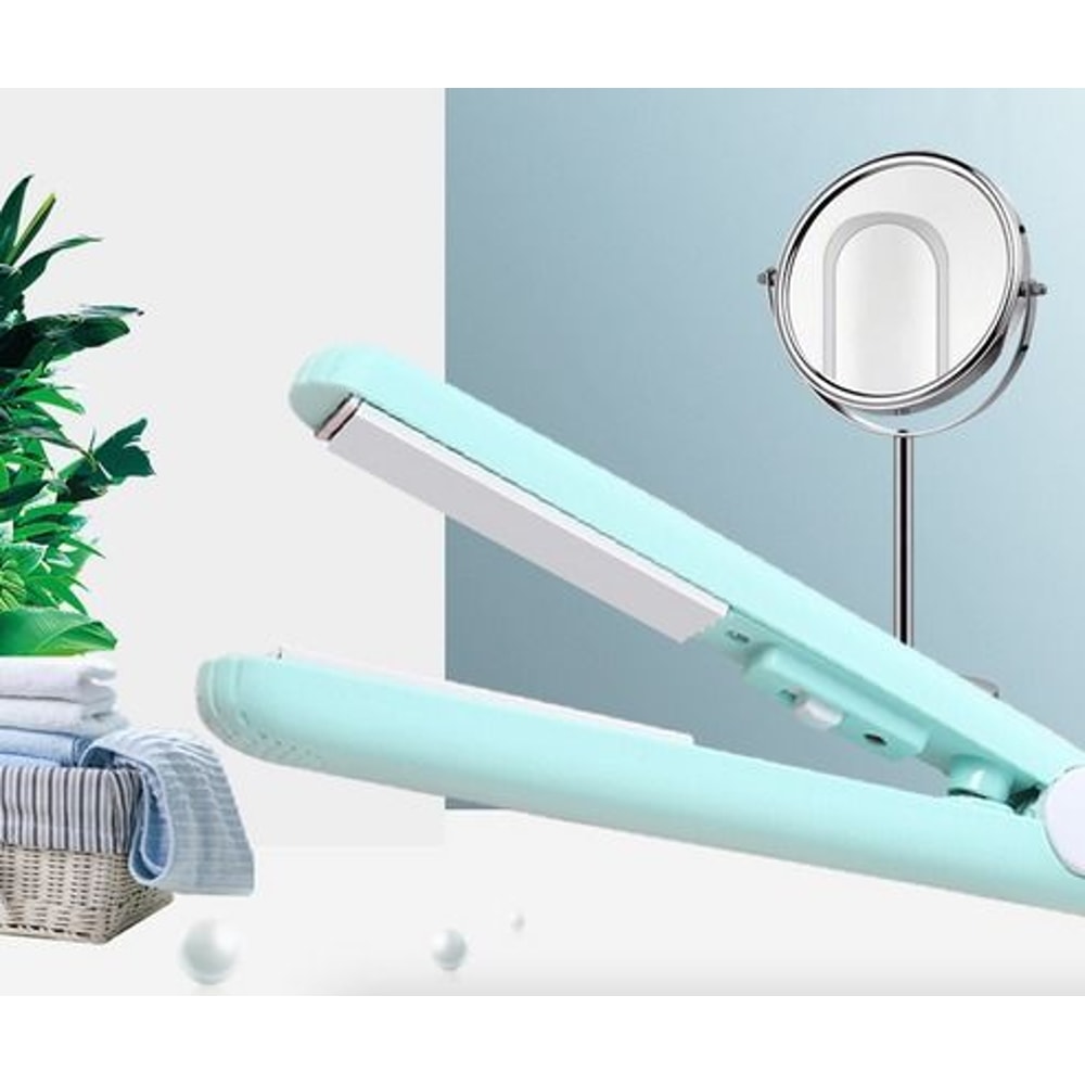 Professional Hair Iron Mini Ceramic Hair Straightener And Curler Portable 2in1 Hair Styling Tool Fo