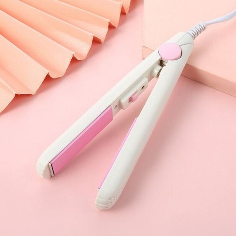 Professional Hair Iron Mini Ceramic Hair Straightener And Curler Portable 2in1 Hair Styling Tool Fo