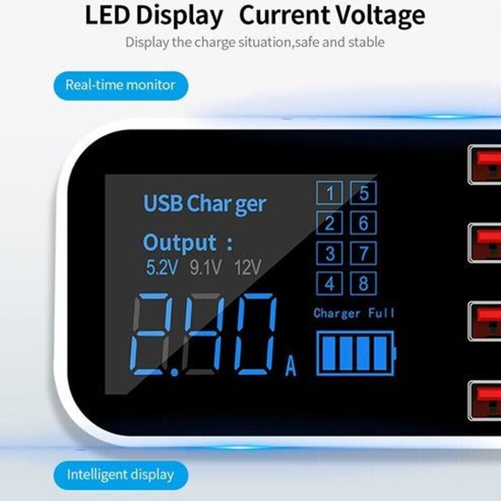Fast Desktop Charging Hub Multi USB Charger Station With Quick Charge PD TypeC Charging For Multip 10