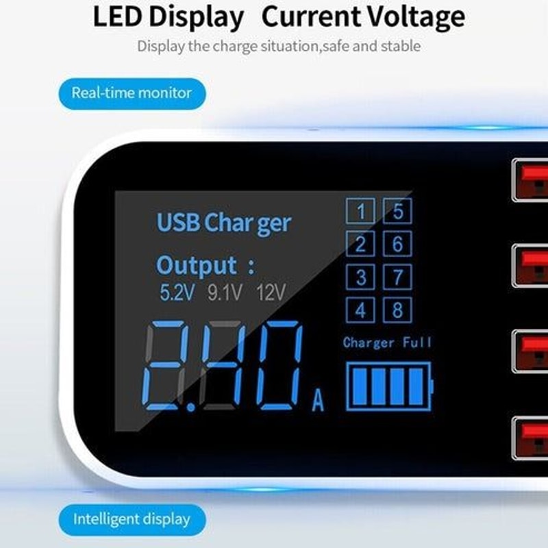 Fast Desktop Charging Hub Multi USB Charger Station With Quick Charge PD TypeC Charging For Multip 10