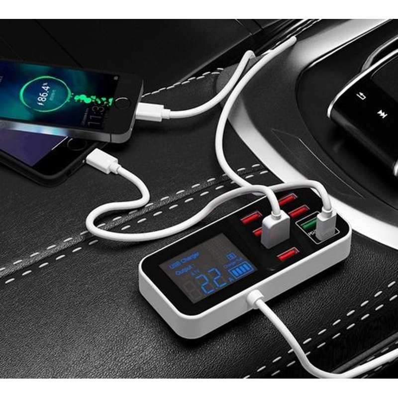 Fast Desktop Charging Hub Multi USB Charger Station With Quick Charge PD TypeC Charging For Multip 12