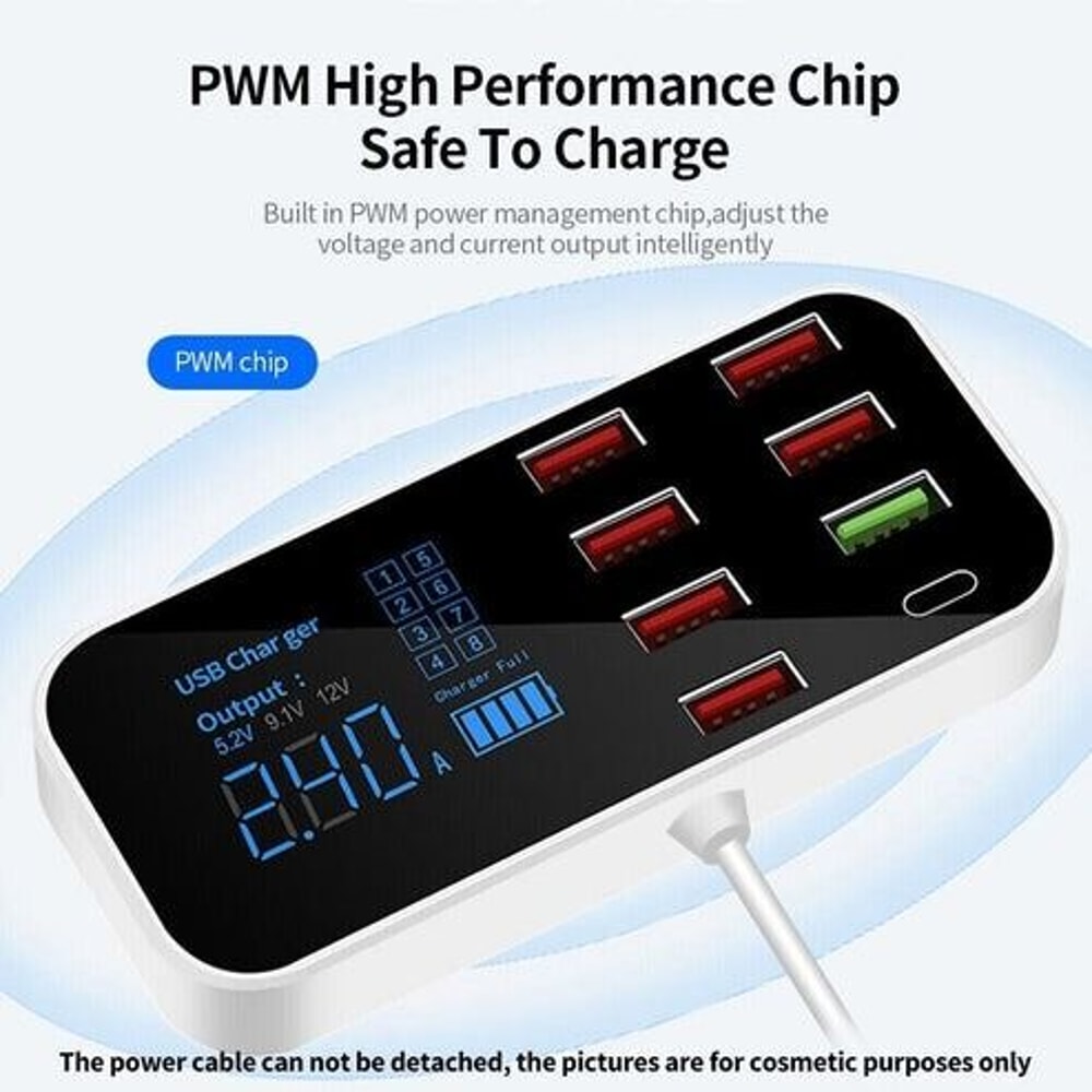 Fast Desktop Charging Hub Multi USB Charger Station With Quick Charge PD TypeC Charging For Multip 13