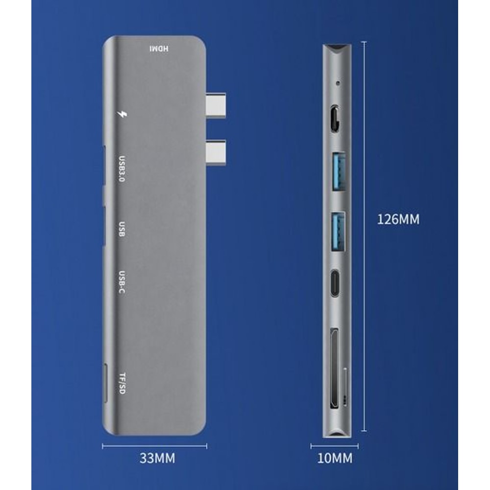 USBC Hub Type C To USB HDMI Adapter For MacBook ProAir HighSpeed Data Transfer 1
