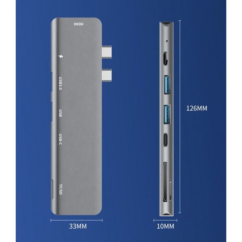USBC Hub Type C To USB HDMI Adapter For MacBook ProAir HighSpeed Data Transfer 1