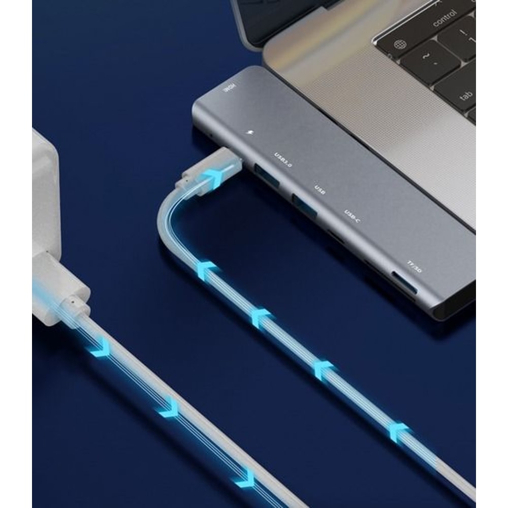 USBC Hub Type C To USB HDMI Adapter For MacBook ProAir HighSpeed Data Transfer 14