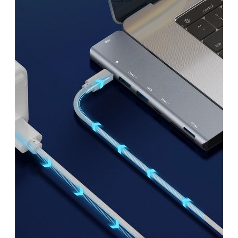 USBC Hub Type C To USB HDMI Adapter For MacBook ProAir HighSpeed Data Transfer 14