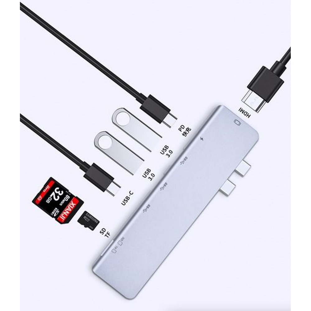 USBC Hub Type C To USB HDMI Adapter For MacBook ProAir HighSpeed Data Transfer 4