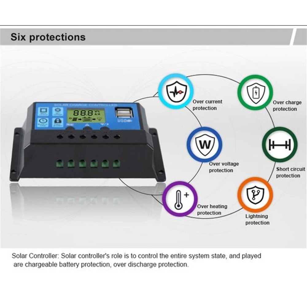 Solar Panel Charge Controller Regulator Auto Focus Tracking Efficient Energy Solution 13
