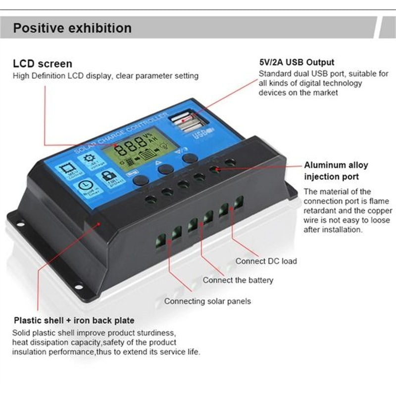 Solar Panel Charge Controller Regulator Auto Focus Tracking Efficient Energy Solution 14