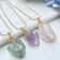 Chakra Stone Pendant Necklace Natural Gemstone Energy Healing Crystal Crystal Pendant Jewelry With 2