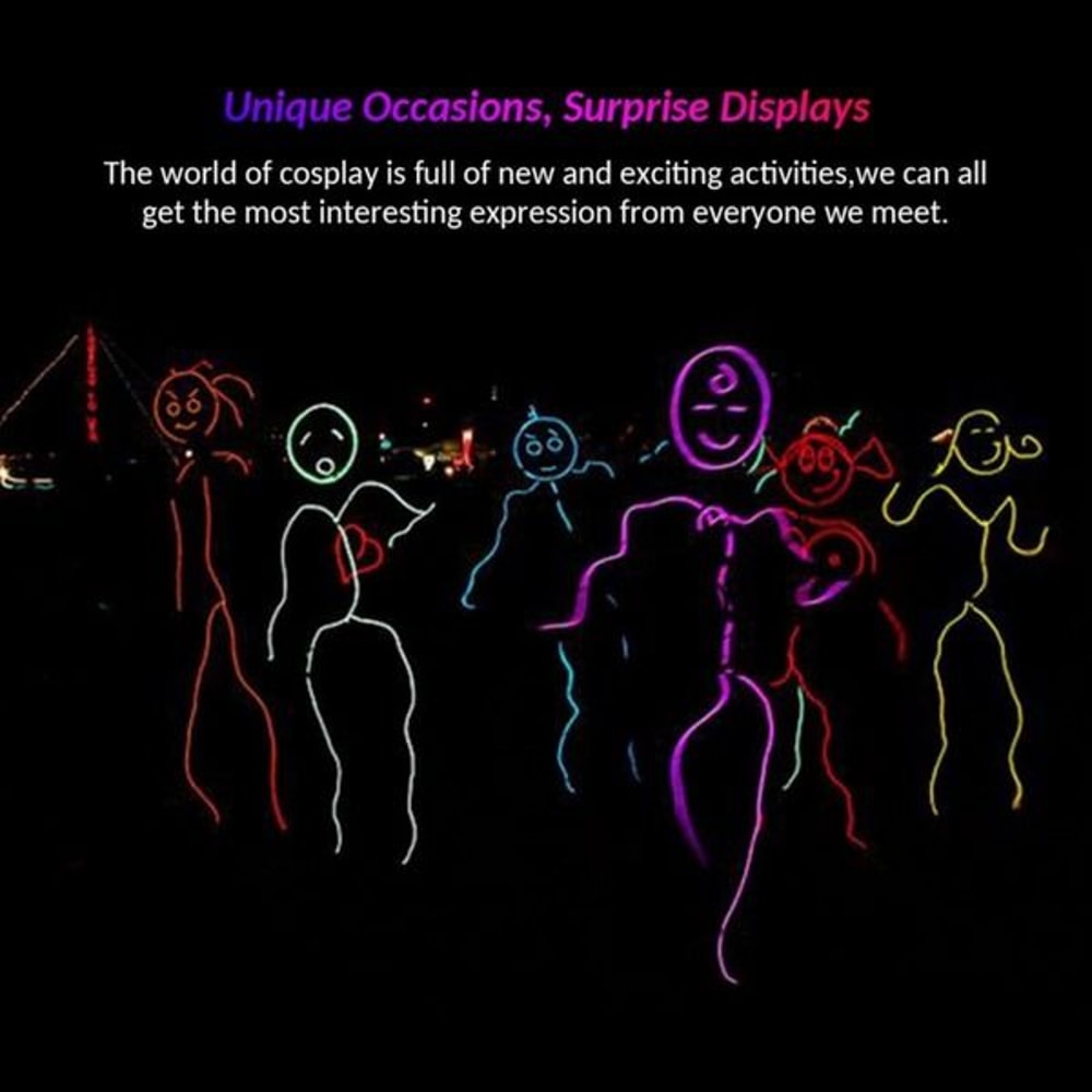 Neon LED Light Glow EL Wire Strip Tube Rope Party Car Decor With Controller Vibrant Lighting For H 4