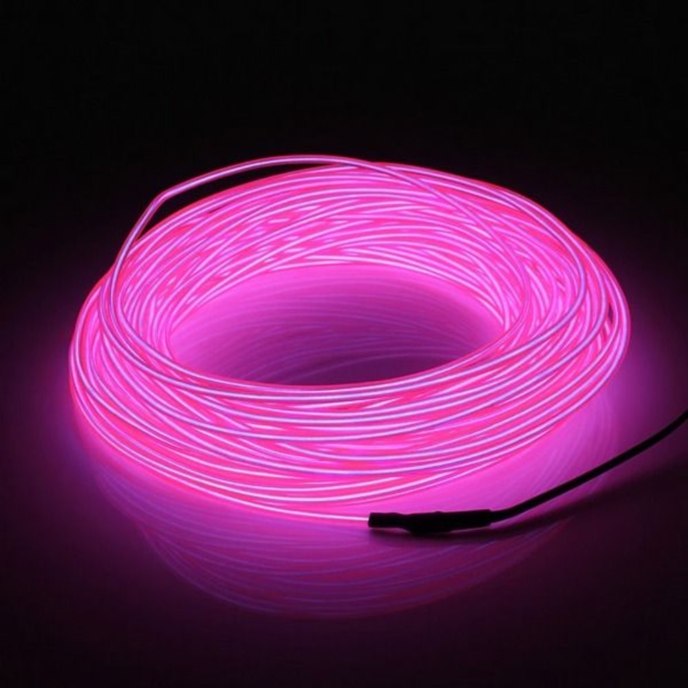 Neon LED Light Glow EL Wire Strip Tube Rope Party Car Decor With Controller Vibrant Lighting For H 8