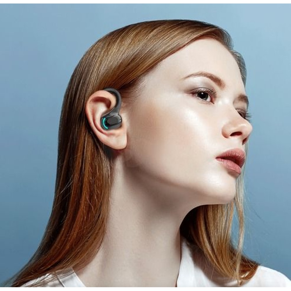 Bluetooth Wireless Earbuds New Stereo Headphones Ear Hook For Sports Noise Cancellation 0