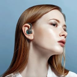 bluetooth wireless earbuds, new stereo headphones, ear hook for sports, noise cancellation