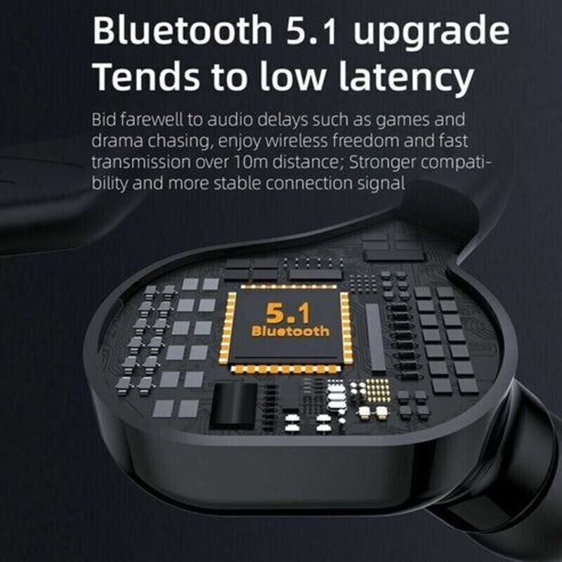 Bluetooth Wireless Earbuds New Stereo Headphones Ear Hook For Sports Noise Cancellation 9