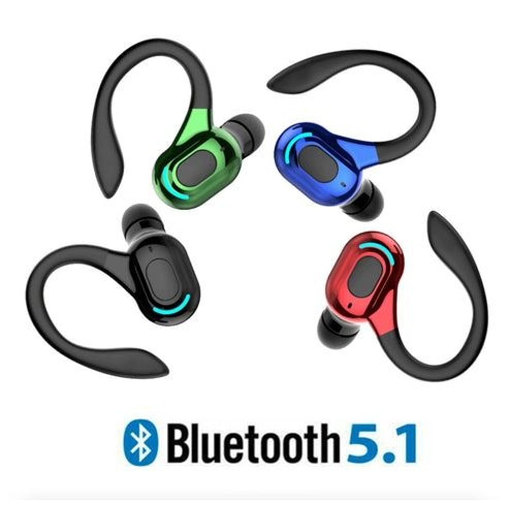 Bluetooth Wireless Earbuds New Stereo Headphones Ear Hook For Sports Noise Cancellation 10