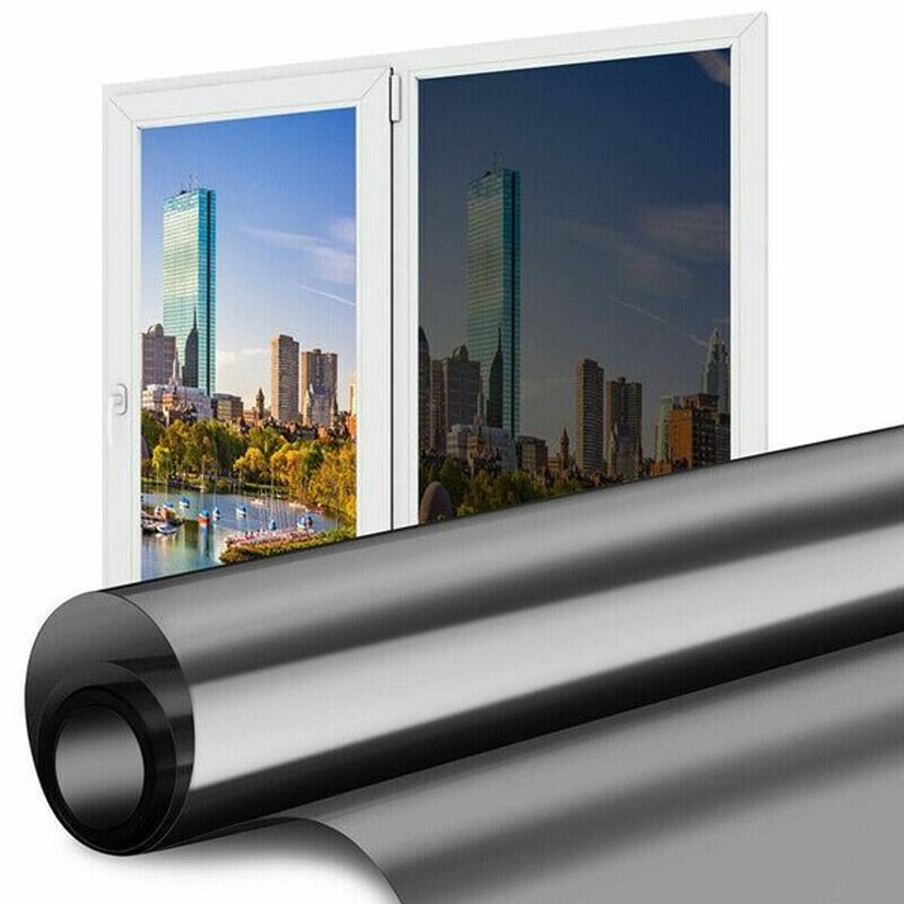 Heat UV Reflective One Way Mirror Window Film Privacy Tint Foil For Home Office 9