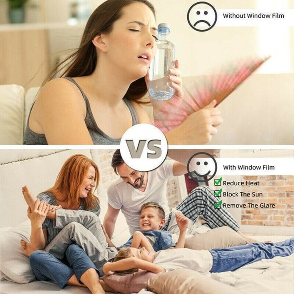 Heat UV Reflective One Way Mirror Window Film Privacy Tint Foil For Home Office 4