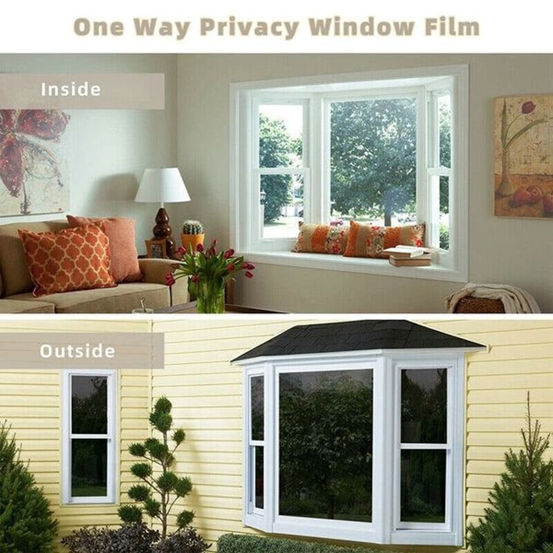 Heat UV Reflective One Way Mirror Window Film Privacy Tint Foil For Home Office 5