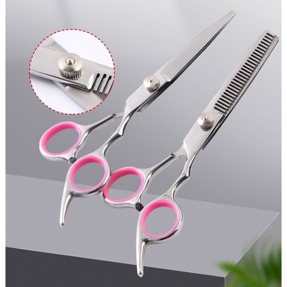 Stainless Straight Curved Thinning Shears Trimmer Kit Pet Dog Grooming Scissors Set For Grooming Ca 6