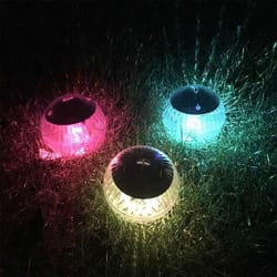 outdoor solar floating light, garden pond lamp, rotating rgb led pool light