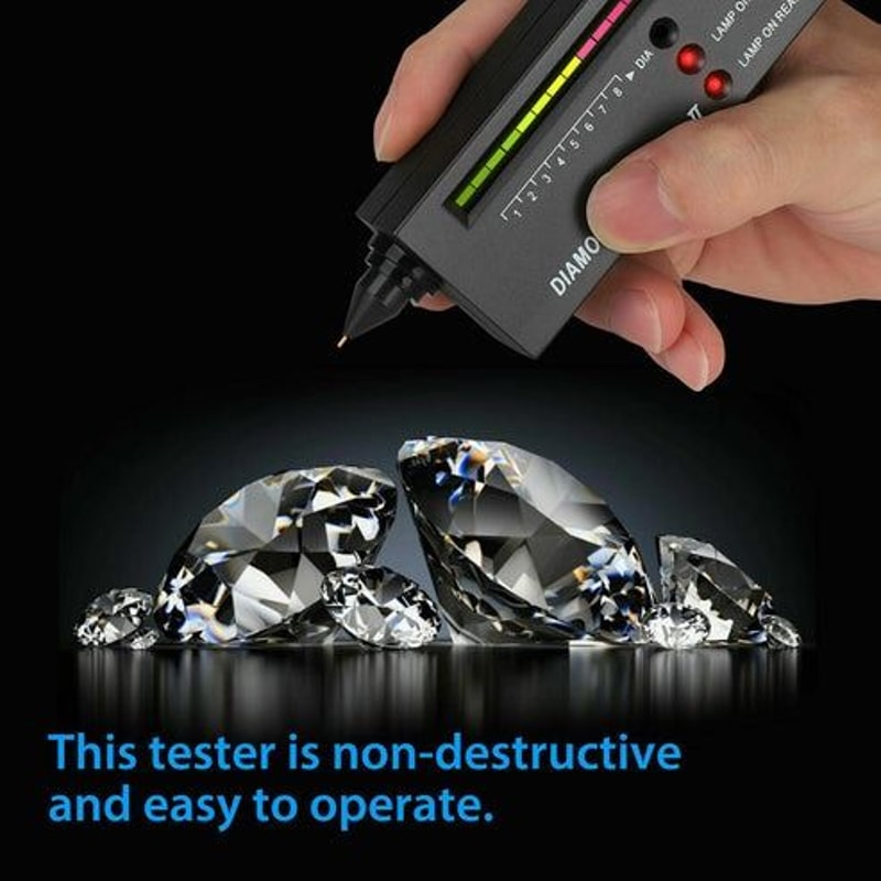 Portable Diamond Tester Selector Jewelry Gemstone Testing Tool Kit Illuminated Precise Diamond Iden 7
