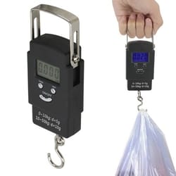 lcd digital portable fish scale, hanging luggage weighing scale, capacity, accurate and durable, with auto-off