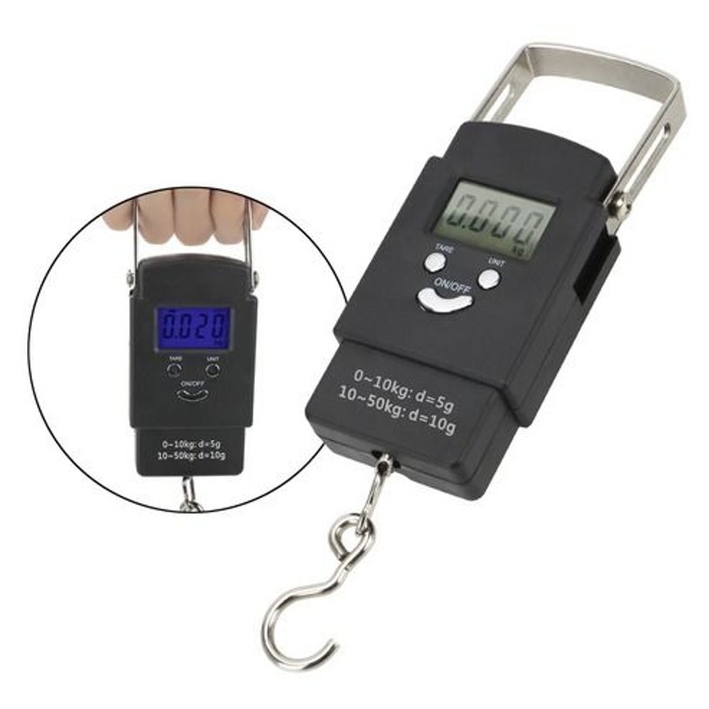 LCD Digital Portable Fish Scale Hanging Luggage Weighing Scale Capacity Accurate And Durable With A 9