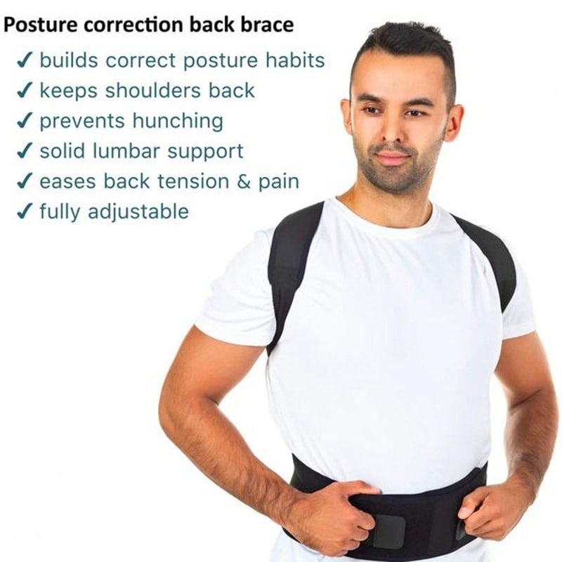Magnetic Back Shoulder Brace Posture Corrector Support Belt Band For Men And Women Adjustable Comfo 10