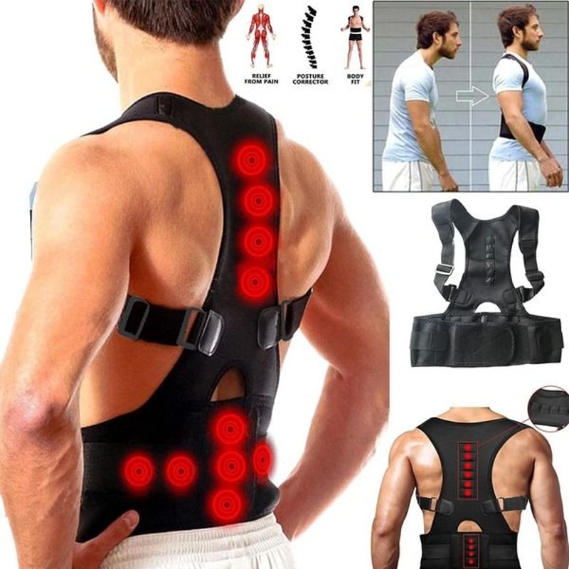 Magnetic Back Shoulder Brace Posture Corrector Support Belt Band For Men And Women Adjustable Comfo 3