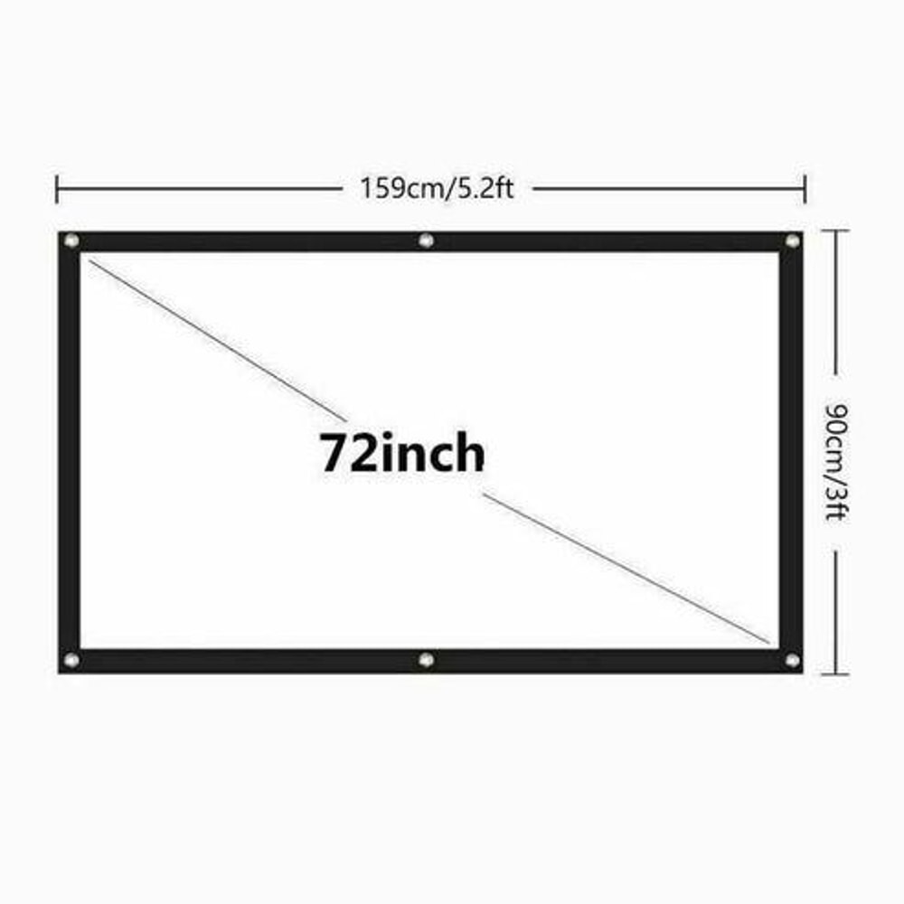 Portable Foldable Projector Screen Outdoor Home Cinema Theater 3D Movie Viewing Screen For Office 2
