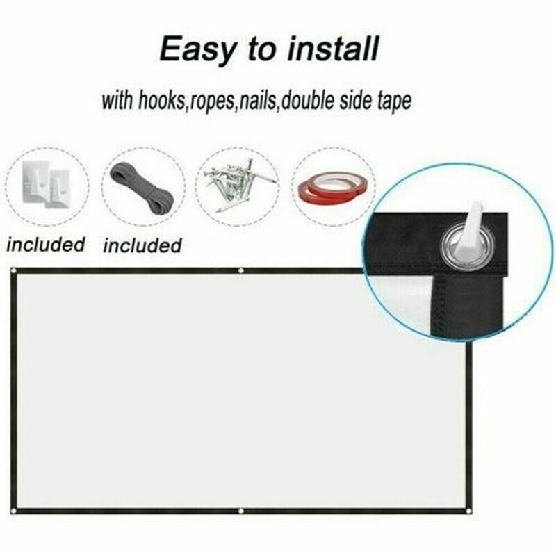 Portable Foldable Projector Screen Outdoor Home Cinema Theater 3D Movie Viewing Screen For Office 10