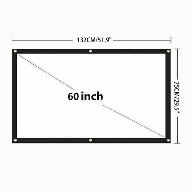 Portable Foldable Projector Screen Outdoor Home Cinema Theater 3D Movie Viewing Screen For Office 1