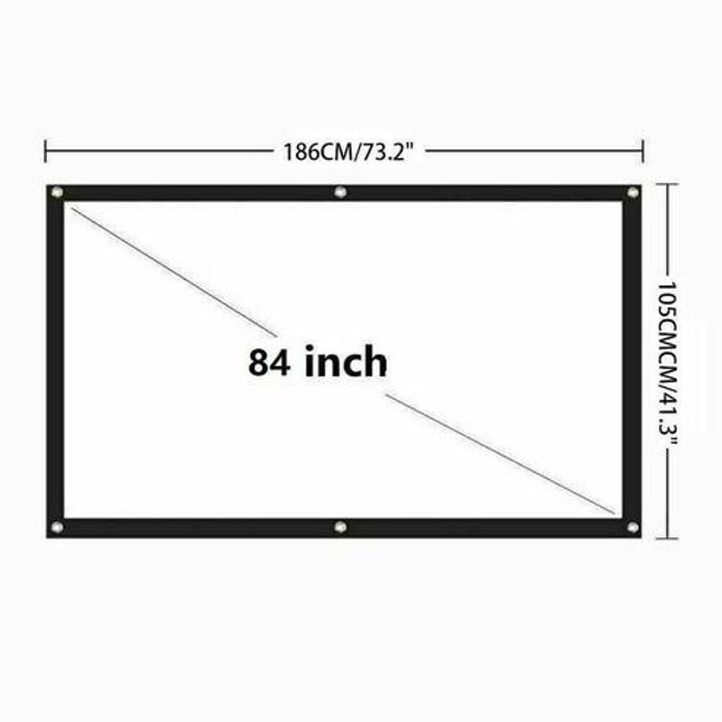 Portable Foldable Projector Screen Outdoor Home Cinema Theater 3D Movie Viewing Screen For Office 3
