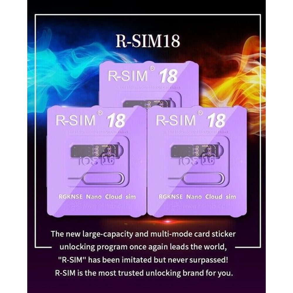 RSIM18 Nano Unlock Card For IPhone Plus Unlock IOS With Simplicity 14