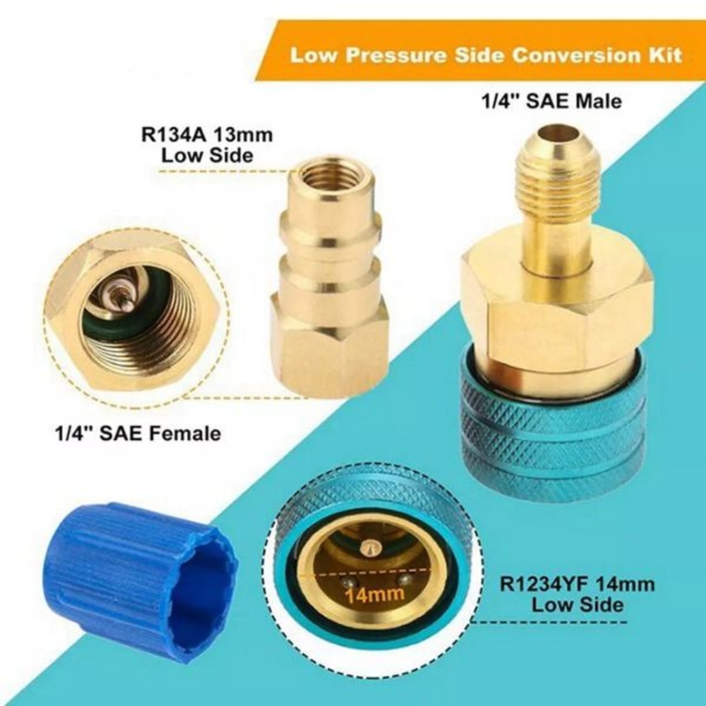 Quick Coupler Adapter Car AC High Low Side Conversion Kit For Easy Installation 1