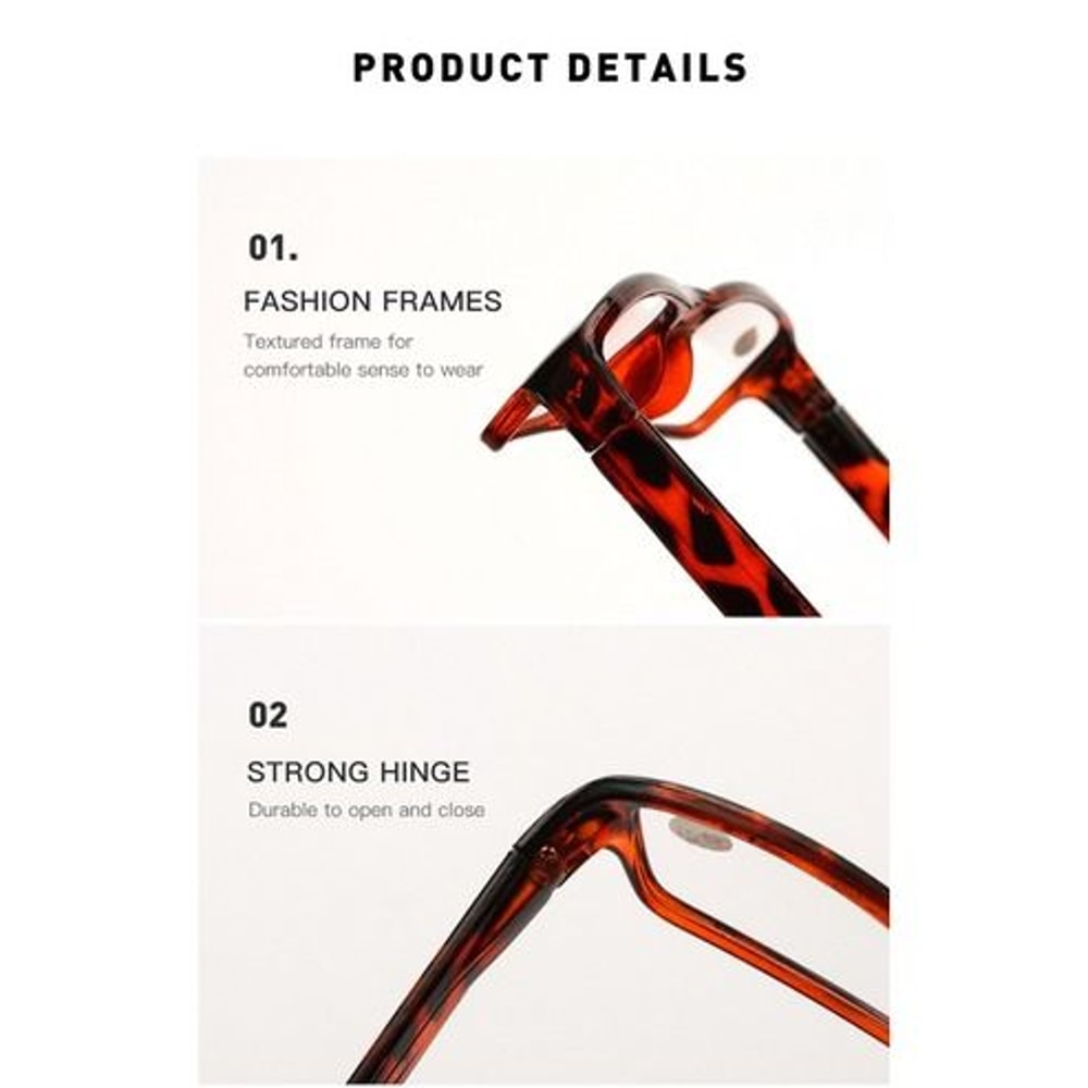 Reading Glasses Unisex Square Frame Stylish Specs For Men Women Comfortable Fit 4