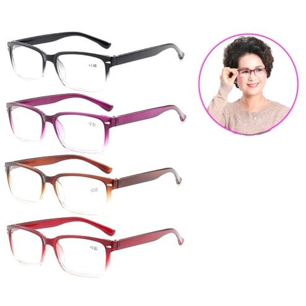Reading Glasses For Men And Women Unisex Rectangular Eyeglasses Square Frame Durable Quality 0