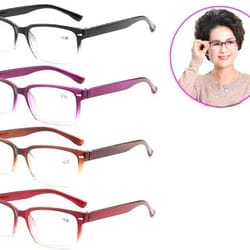 reading glasses for men and women, unisex rectangular eyeglasses, square frame, durable quality