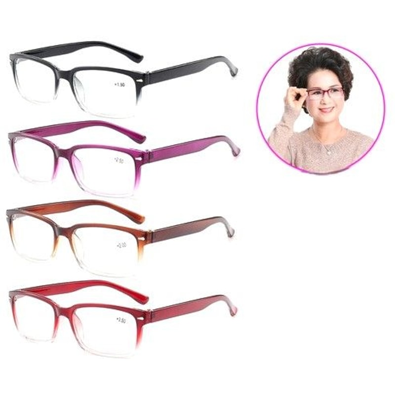 Reading Glasses For Men And Women Unisex Rectangular Eyeglasses Square Frame Durable Quality 0