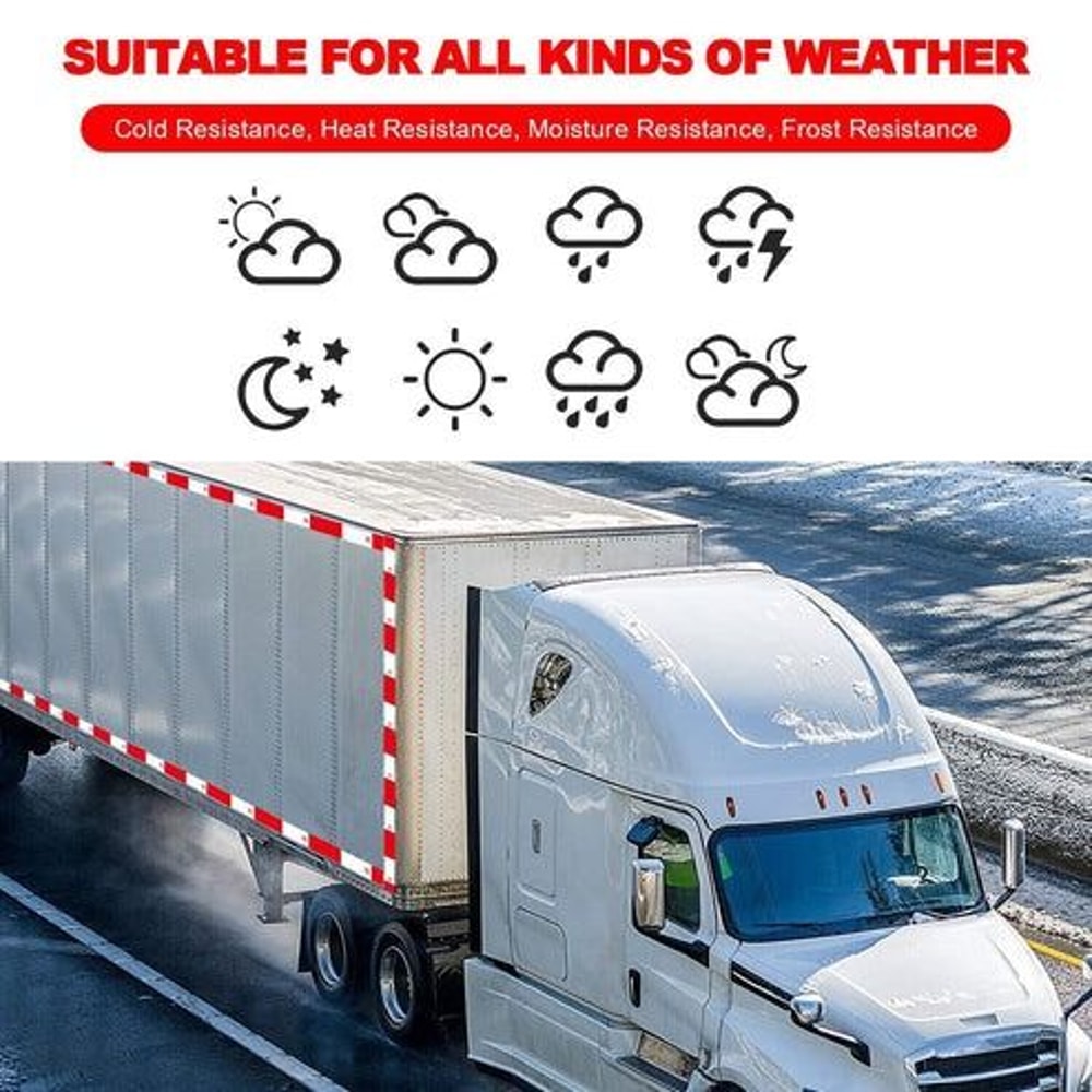 Reflective Safety Tape For Trailers Trucks Cars Waterproof Conspicuity Tape Red White Warning Sign